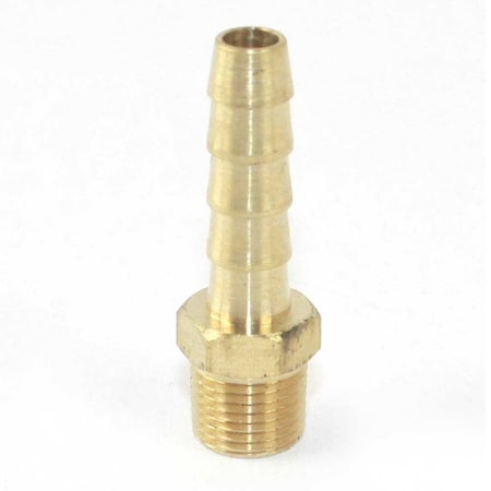 Brass Hose Barb Fitting, Connector, 1/4 Inch Barb X 1/8 Inch NPT Male End